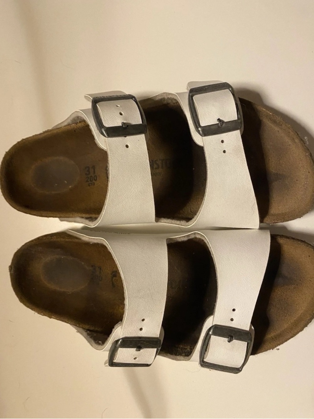 Birkenstock Kids White Double-Strap Buckle Sandals
